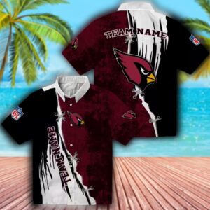 Arizona Cardinals Red White Hawaiian Shirt Custom Design 3