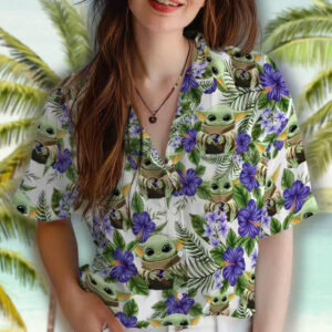 Baltimore Ravens Green Yoda Tropical Hawaiian Shirt for Fans 4