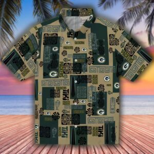 Green Bay Packers Tribal Hawaiian Shirt Design 1