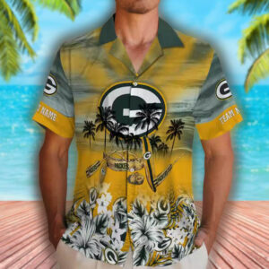 Green Bay Packers Tropical Hawaiian Shirt for Canoe Fans 2