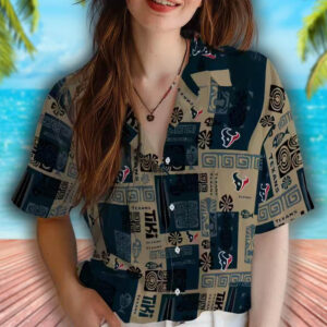 Houston Texans Tribal Blue Hawaiian Shirt Football Fan Gear 4
