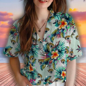 Jacksonville Jaguars Green Tropical Hawaiian Shirt for Fans 4