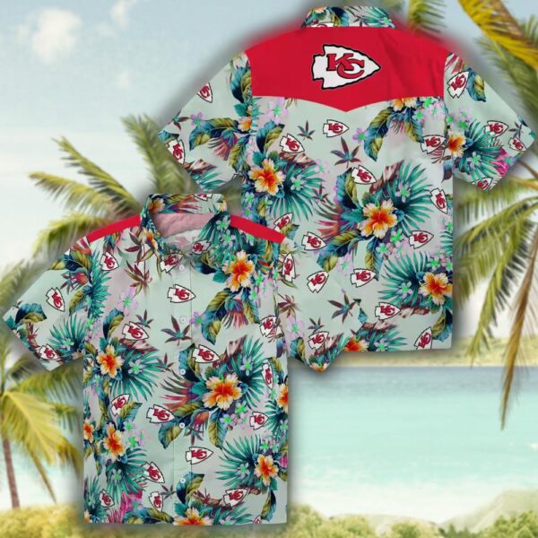 Kansas City Chiefs Tropical Green Hawaiian Shirt for Fans 3