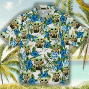 Chargers Hawaiian Shirt Tropical Yoda Green Los Angeles Design 1