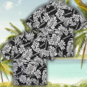 Chargers Monstera Leaf Black Hawaiian Shirt for Fans Team Spirit 3