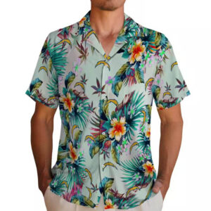 Chargers Tropical Foliage Green Hawaiian Shirt for Men 2