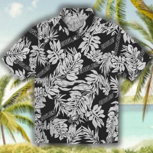 Philadelphia Eagles Monstera Leaf Hawaiian Shirt Black 1