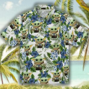 Seattle Seahawks Yoda Green Hawaiian Shirt Tropical Design 1