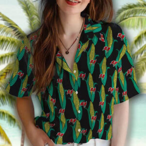 Tampa Bay Buccaneers Black Green Corn Hawaiian Shirt 4