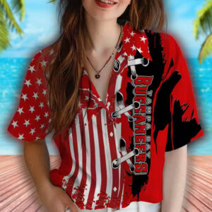 Tampa Bay Buccaneers Hawaiian Shirt Red Stitched Flag Design 4