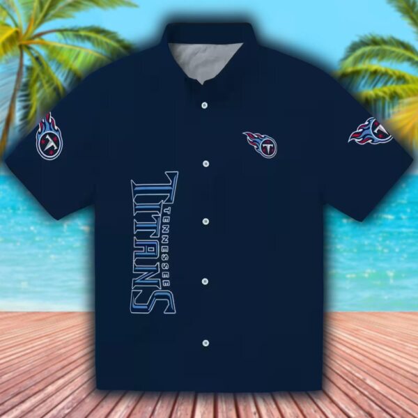 Tennessee Titans Minion Hawaiian Shirt in Navy Blue 1