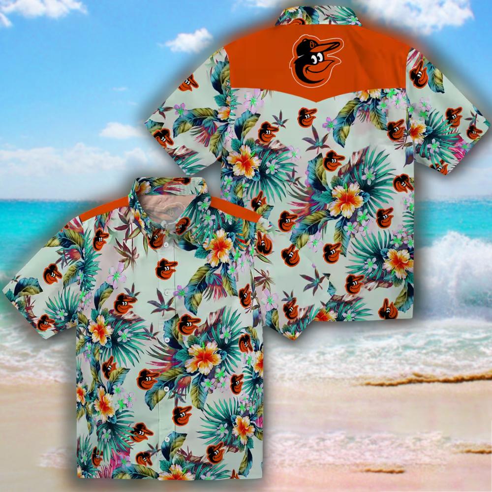 Baltimore Orioles Green Tropical Hawaiian Shirt for Fans Baltimore Orioles Green Tropical Hawaiian Shirt for Fans