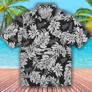 Baltimore Orioles Hawaiian Shirt Black Monstera Leaf Design 1