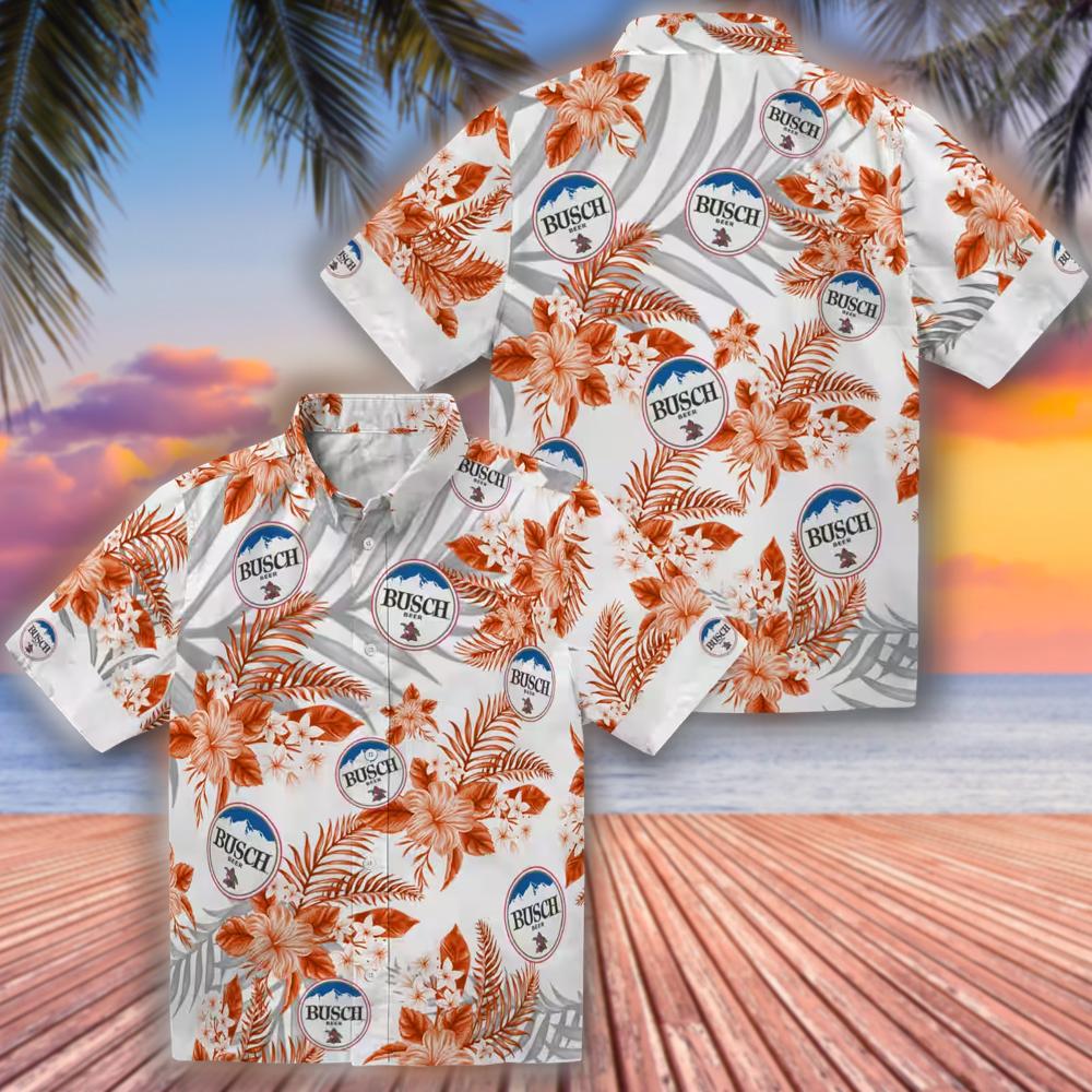 Hawaiian Shirt Baltimore Orioles Orange White Hibiscus Palm Leaves Design Hawaiian Shirt Baltimore Orioles Orange White Hibiscus Palm Leaves Design