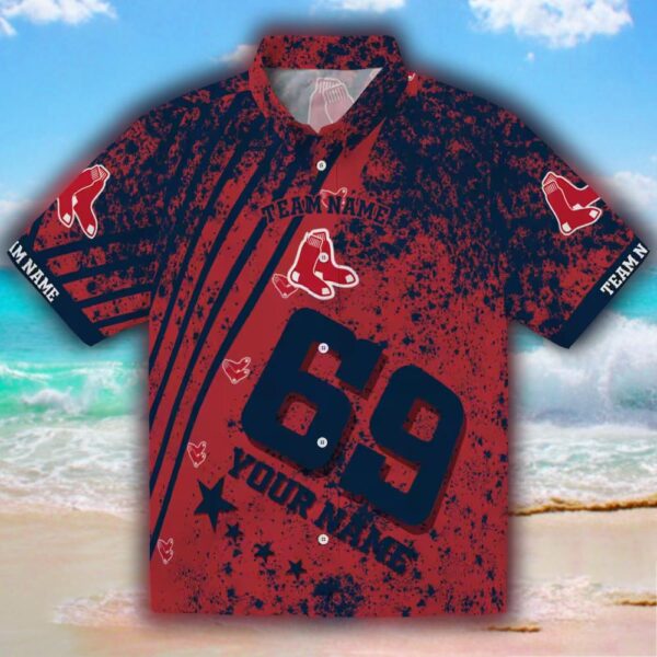 Boston Red Sox Star Stripes Red Hawaiian Shirt Custom Design 1