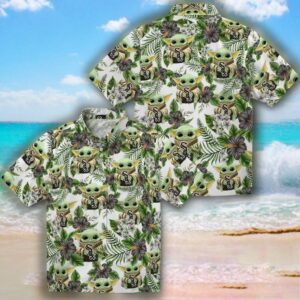 Chicago White Sox Green Tropical Yoda Hawaiian Shirt 3