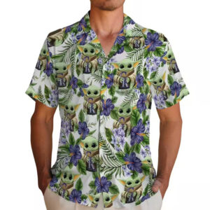 Colorado Rockies Yoda Green Hawaiian Shirt Tropical Design 2