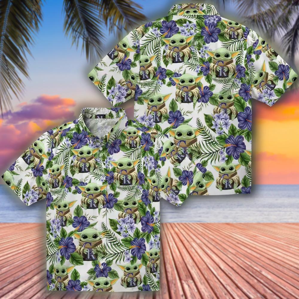 Colorado Rockies Yoda Green Hawaiian Shirt Tropical Design Colorado Rockies Yoda Green Hawaiian Shirt Tropical Design