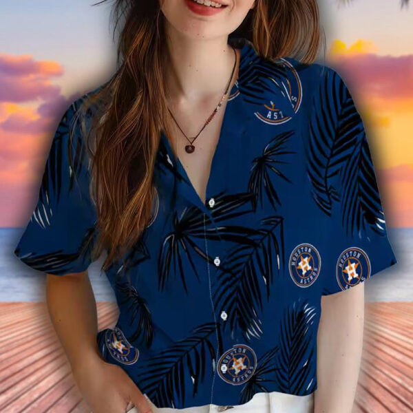 Houston Astros Palm Leaf Blue Hawaiian Shirt for Fans 4