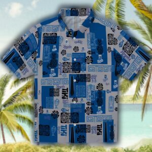 Kansas City Royals Hawaiian Shirt Tribal Symbols Royal Blue Design 1