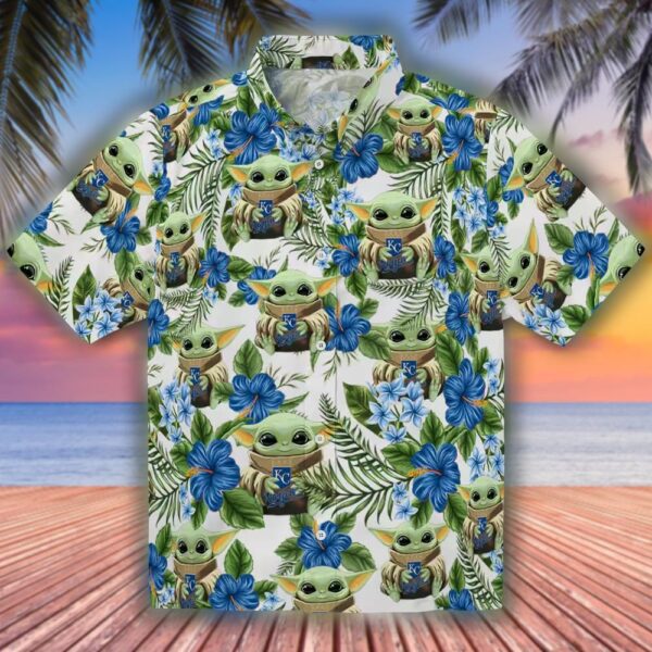 Kansas City Royals Yoda Green Hawaiian Shirt Tropical Design 1
