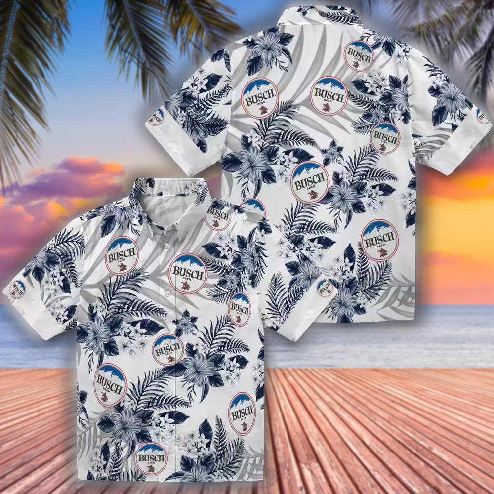 Milwaukee Brewers Hawaiian Shirt Navy Blue Hibiscus Palm Design Milwaukee Brewers Hawaiian Shirt Navy Blue Hibiscus Palm Design