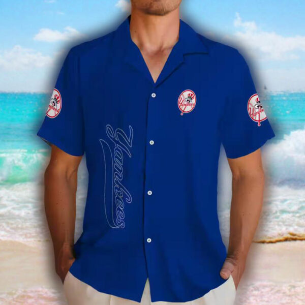 New York Yankees Minion Navy Hawaiian Shirt for Fans 2