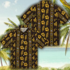 San Diego Padres Brown Floral Hawaiian Shirt Framed 3