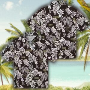 San Diego Padres Hawaiian Shirt Tropical Leaf Brown White Design 3
