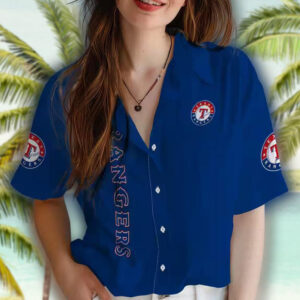 Texas Rangers Blue Hawaiian Shirt Stuart Minion Design 4