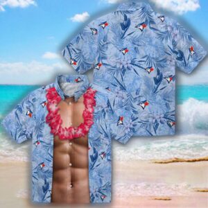Toronto Blue Jays Hawaiian Shirt Chest Illusion Design 3