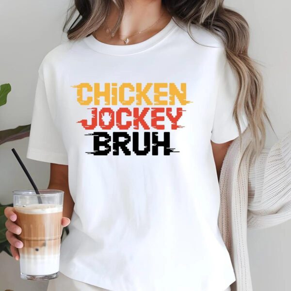 Chicken Jockey BRUH Shirt, Funny Minecraft Design